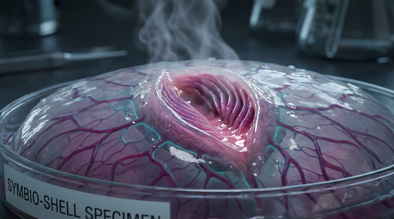 分镜成图 v2：标本侧光、鳃瓣与弱荧光。